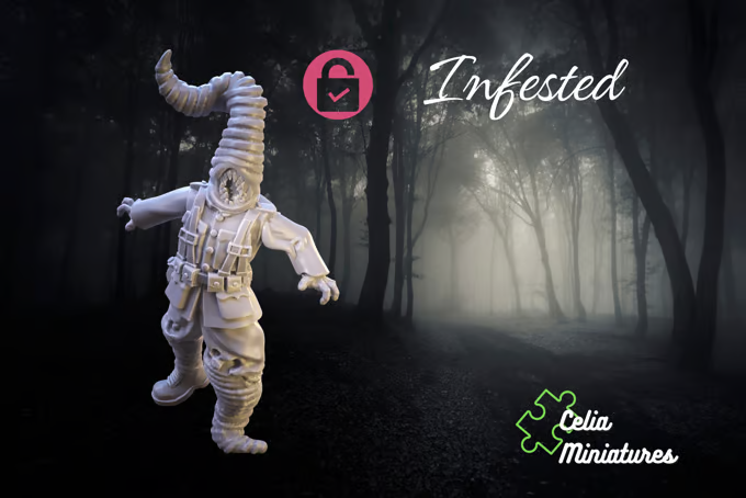 Celia Miniatures - Infested Human Citizen #4 – Impact! Miniatures