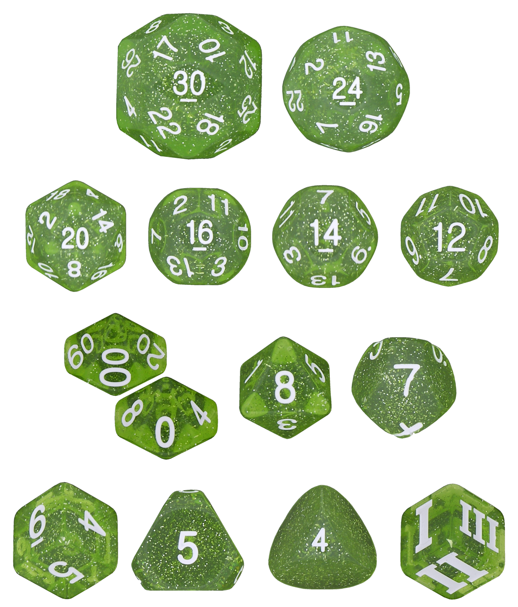 Specialty 14 Unusual DCC Dice Set - Vitriolic Sphere