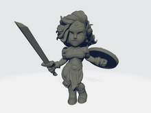 Load image into Gallery viewer, Chibiatures - Amazon Shield Sword Warrior #1
