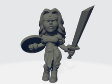 Load image into Gallery viewer, Chibiatures - Amazon Shield Sword Warrior #2

