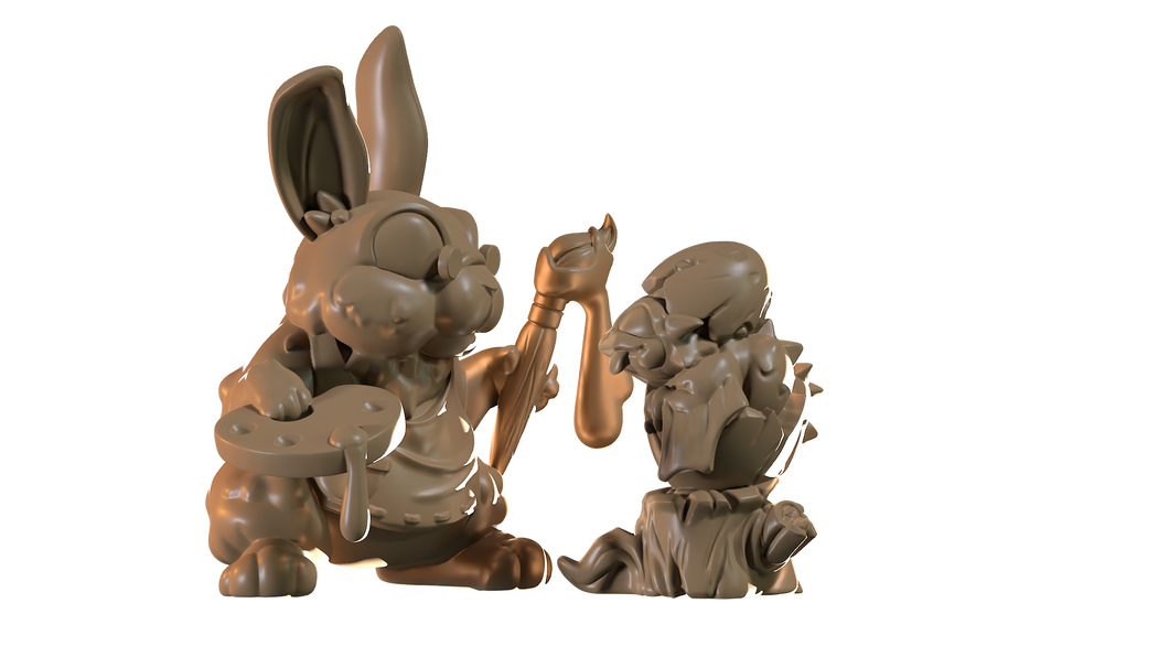 Capsule Chibi - Easter Surprise - Bunny Artist & Baby Dragon
