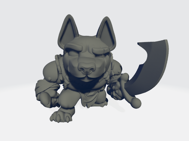 Capsule Chibi - Dog Kobold - Sword & Dagger