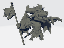 Load image into Gallery viewer, Chibiatures - Dragonkin Standard Flag Bearer
