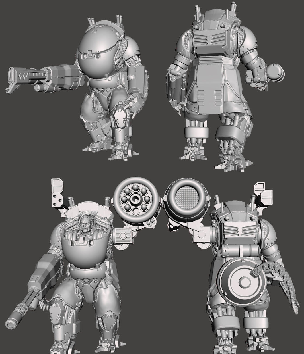 Hardsuit Pilot Sci-Fi Mech / Mecha Hardsuit 50mm Power Armor Digital STL files ...