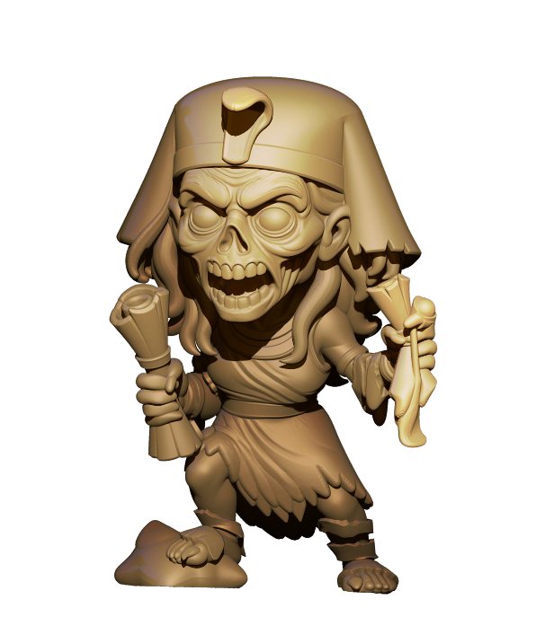 Coach Chibi Big Head Chibi - Head Coach Mummy - Tomb Kings Fantasy Football ...