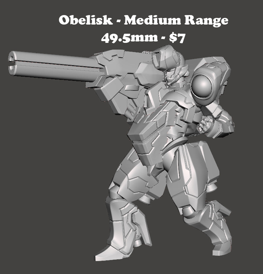 Whisper Mecha / Mech - Obelisk (Medium Range) - One Piece Model