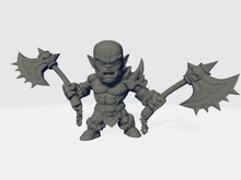 Load image into Gallery viewer, Chibiatures - Orc W/Double Axes
