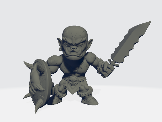 Chibiatures - Orc Sword & Shield #2