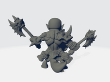 Load image into Gallery viewer, Chibiatures - Double Axe Orc W/Wolf Mount
