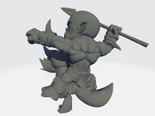 Load image into Gallery viewer, Chibiatures - Spear Orc W/Wolf Mount
