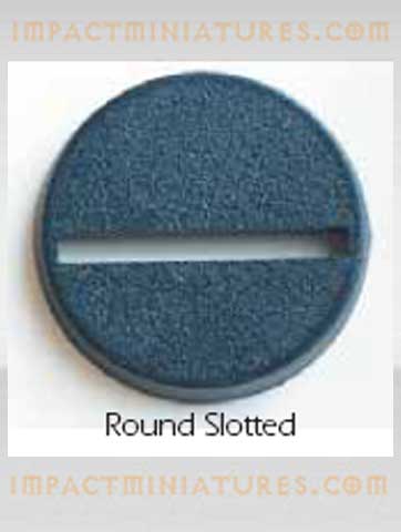 25mm Round Plastic Slotted Base (25)