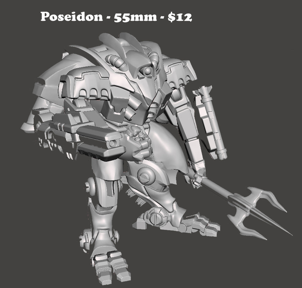 Whisper Mecha / Mech - Poseidon - One Piece Model