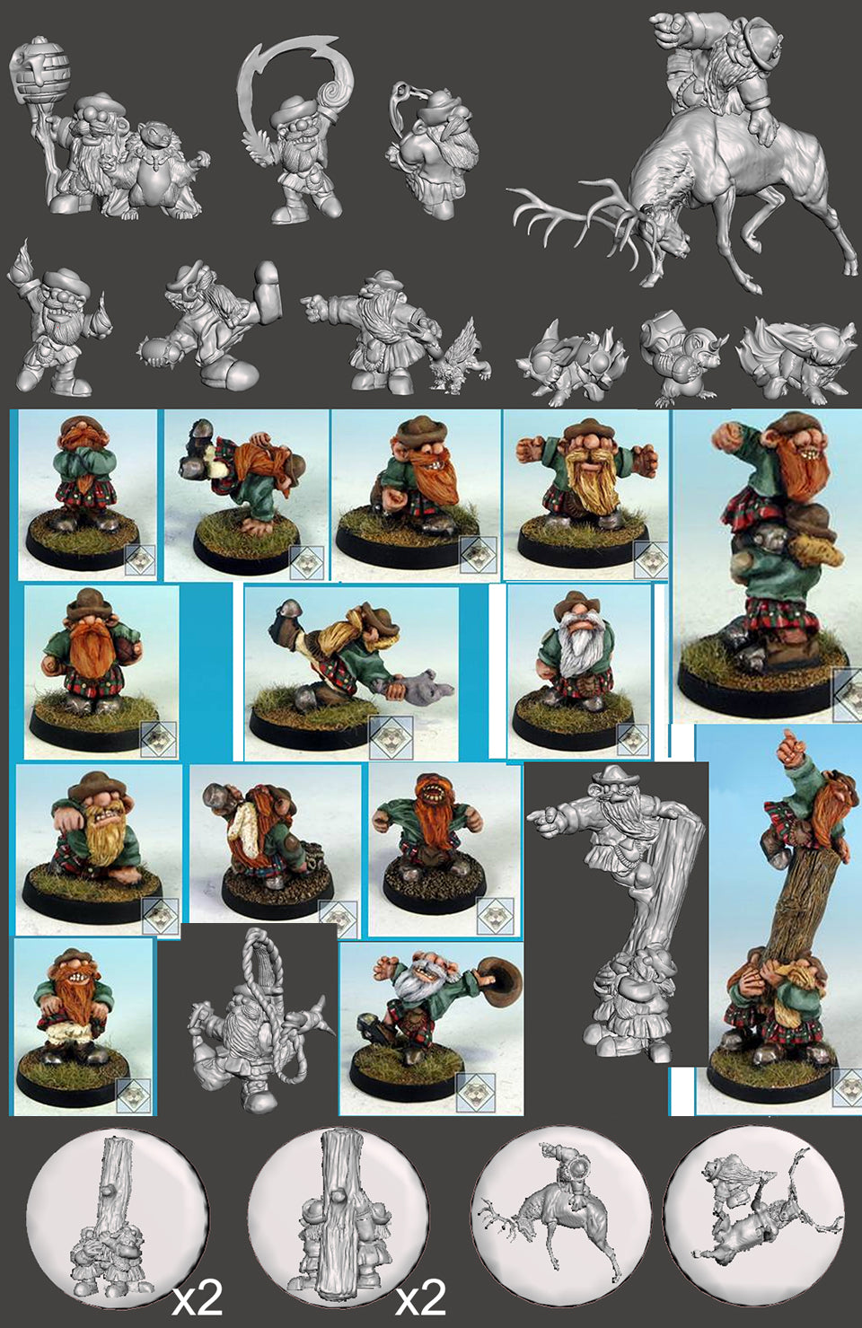 Scotling Fantasy Football Team - Gnome team - 32 models