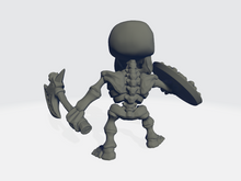Load image into Gallery viewer, Chibiatures - Skeleton Axe and Shield #2
