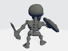 Load image into Gallery viewer, Chibiatures - Skeleton Sword and Shield #1
