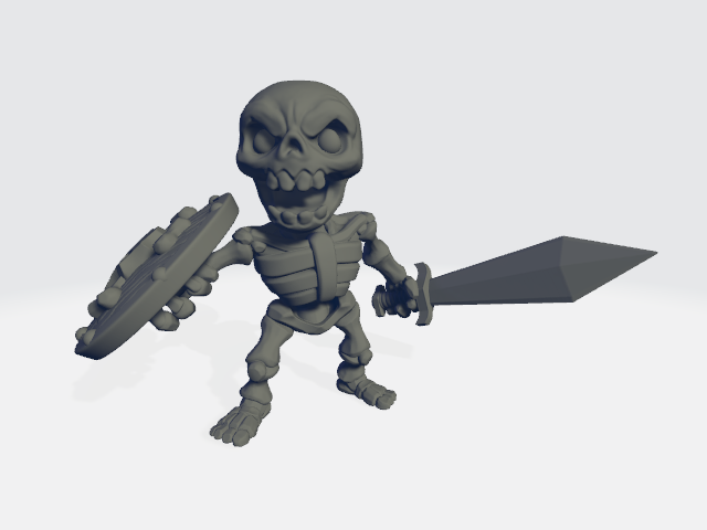 Chibiatures - Skeleton Sword and Shield #1