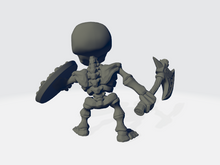 Load image into Gallery viewer, Chibiatures - Skeleton Axe and Shield #1
