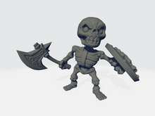 Load image into Gallery viewer, Chibiatures - Skeleton Axe and Shield #1
