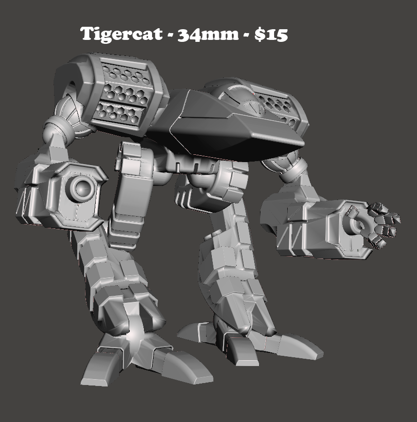 Tiger Red Line REDLINE - Tigercat - Mecha / Mech – Impact! Miniatures