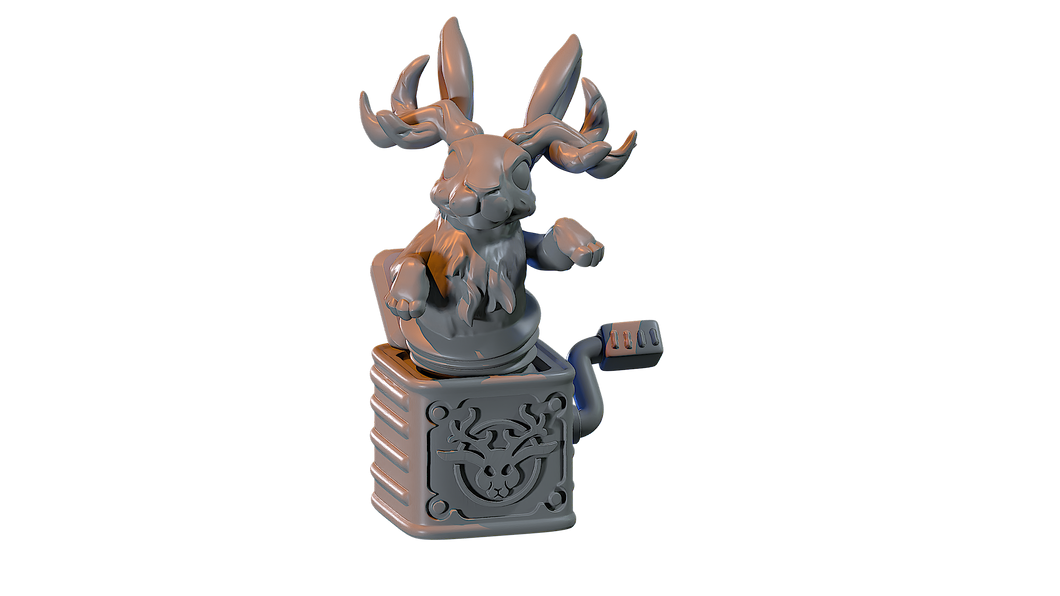 Capsule Chibi - Jackalope in a Box