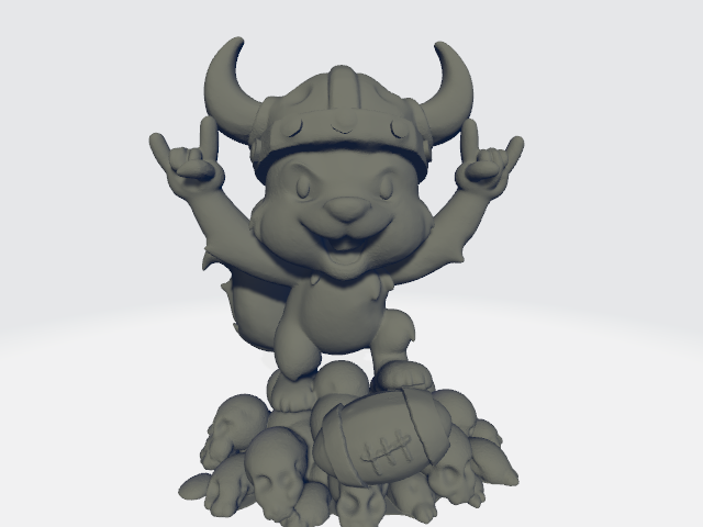 Big Head Chibi - Fantasy Football Viking Squirrel