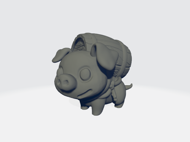 Big Head Chibi - Beer Pig