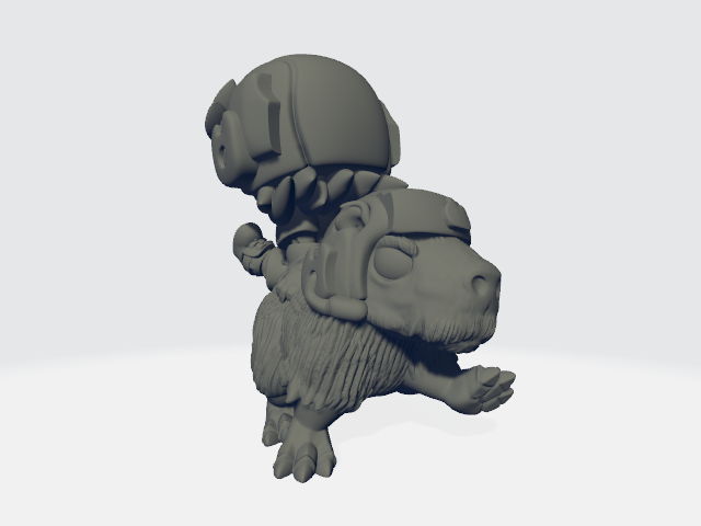Grimdark Cuteness - Capybara W/Rider – Impact! Miniatures