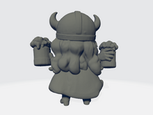 Load image into Gallery viewer, Big Head Chibi - Viking Cheers Girl
