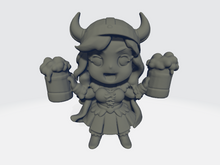Load image into Gallery viewer, Big Head Chibi - Viking Cheers Girl
