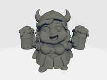 Load image into Gallery viewer, Big Head Chibi - Viking Cheers Girl #2
