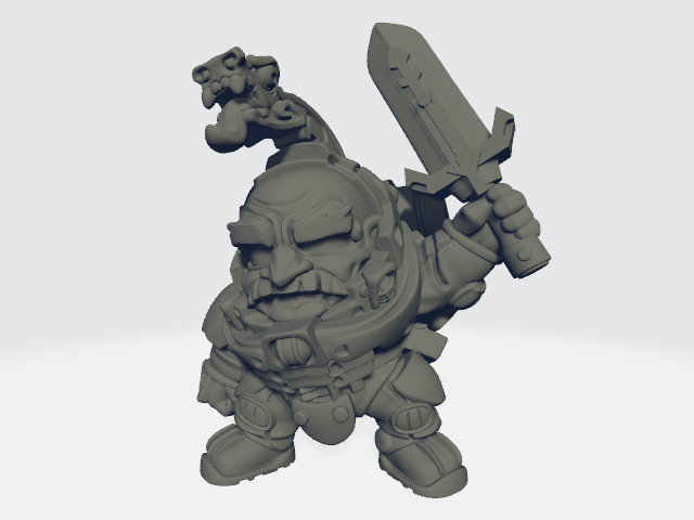 Grimdark Cuteness - Space Dwarf Leader