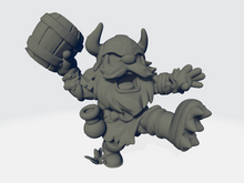 Load image into Gallery viewer, Big Head Chibi - Viking Star Player Barrel Thrower
