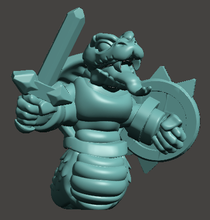 Load image into Gallery viewer, Capsule Chibi - Snekmen / Snakeman Warband #1 (Sword &amp; Shield)
