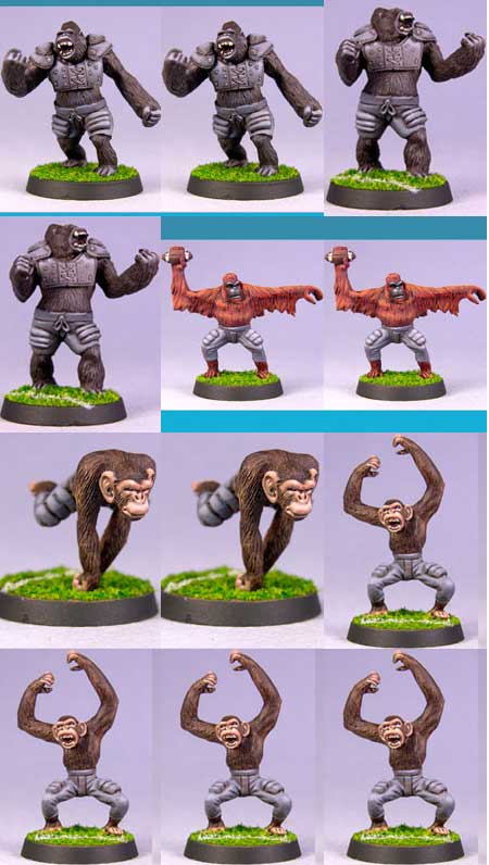 Fantasy Football Apes Team #1 (12 figures) (Metal) SG_ATM1