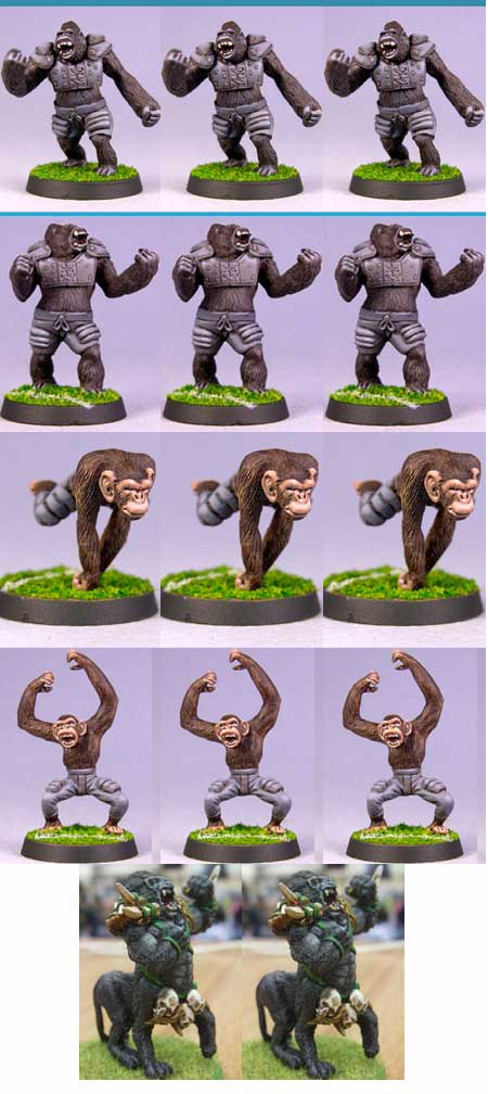 Fantasy Football Apes Team #2 (14 figures) (Metal) SG_ATM2