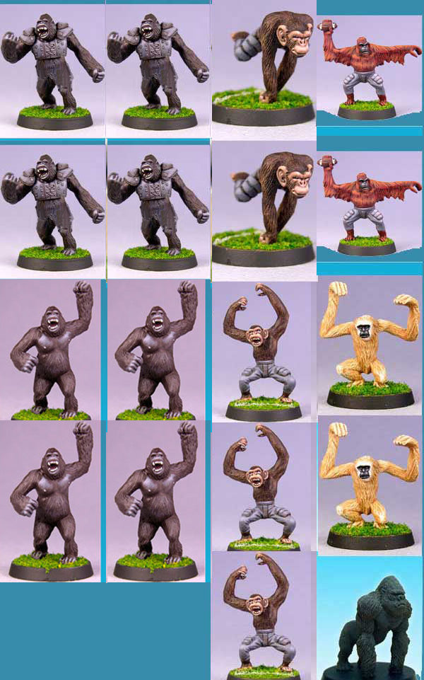 Fantasy Football Apes Team #3 (18 Figures)