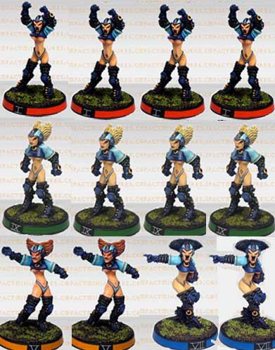 Black Widows - Black Widows Fantasy Football Team #1 (12 figures) (Metal) BW_TM1