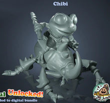 Load image into Gallery viewer, Chibi Frogfolk Rhinoceros Beetle Rider
