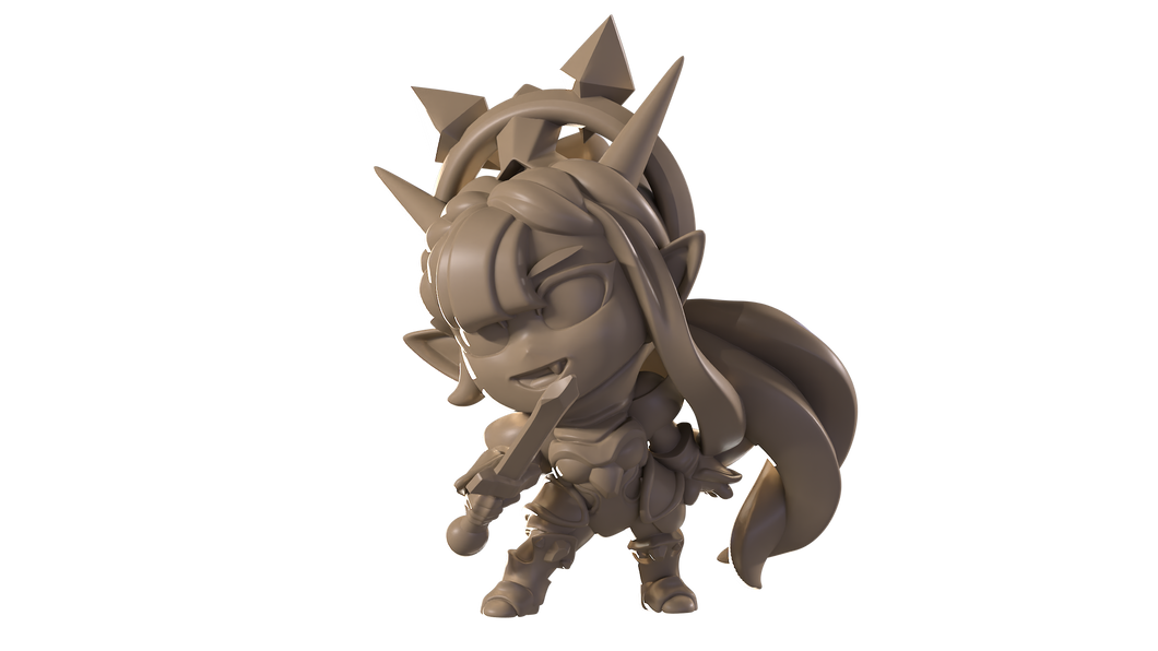 Capsule Chibi - Dark Elf Swordgirl