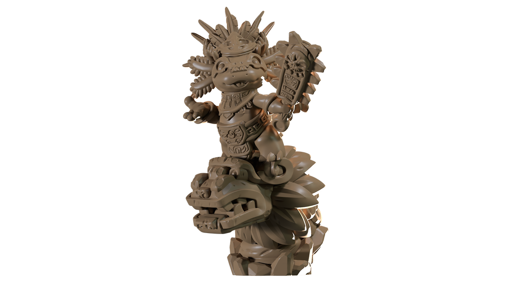 Capsule Chibi - Tlaxolotl - Axolotl Warrior / Shaman / Mage