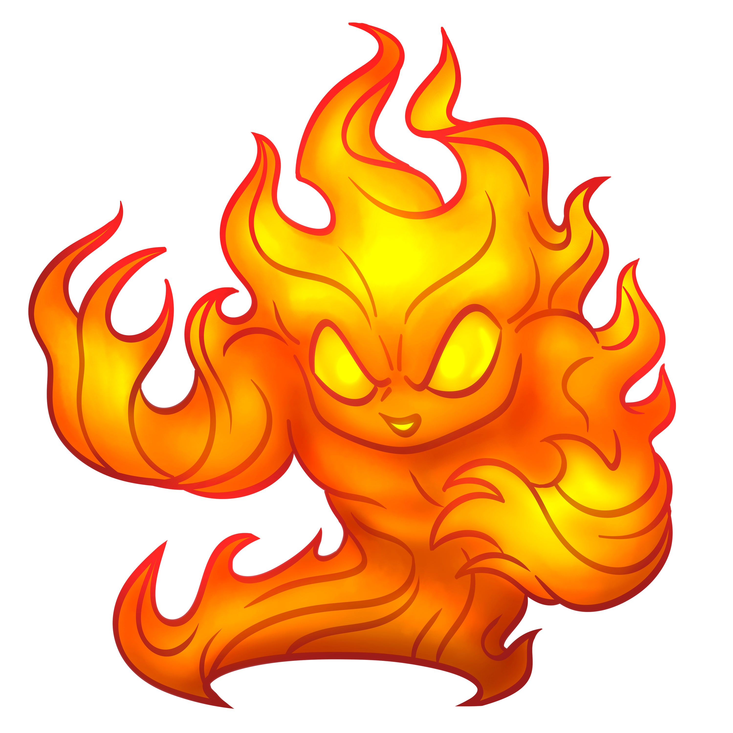 Chibi Fire Object Chibi Fire Elemental – Impact! Miniatures