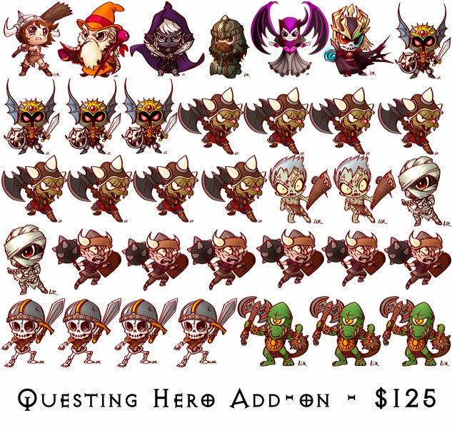 Chibi Questing Hero Pack - HeroQuest