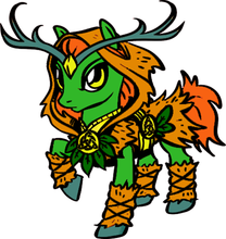 Load image into Gallery viewer, 1.5&quot; Hard Enamel RPG Pony Adventure Pin - Druid Pony
