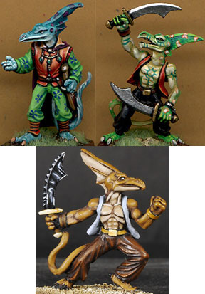 ZN Games - Earthdawn Tskrangs (3 pack)  (Unpainted Resin) ED_TSKR