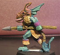 ZN Games - Earthdawn Tskrang w/ Face Mask (Unpainted Resin) ED_TSP3