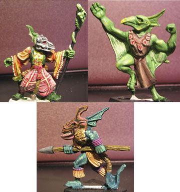 ZN Games - Earthdawn Tskrang Specialists (3 pack)  (Unpainted Resin) ED_TSPC