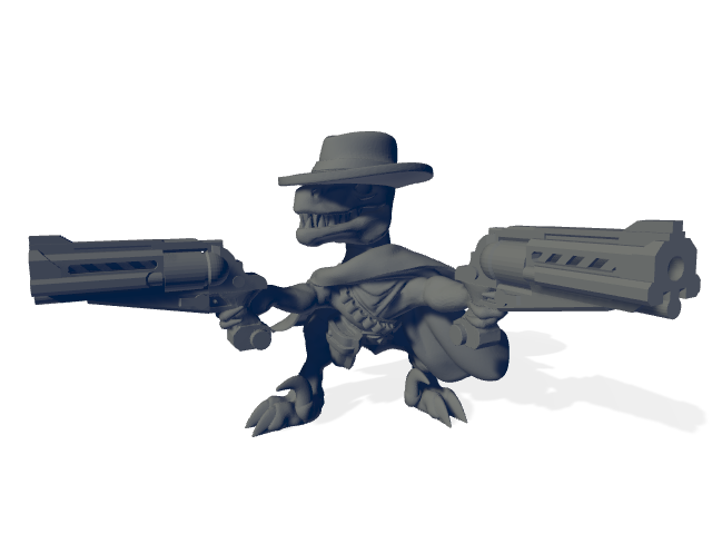 Raygun Raptors - Cowboy Gunslinger – Impact! Miniatures