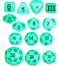 Load image into Gallery viewer, Specialty 14 Unusual DCC Dice Set - Lightning Bolt (Glow)

