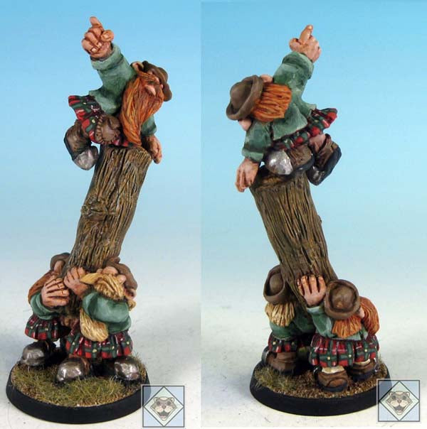 Scotling Caber Fantasy Football Team (Metal) ST_TREE