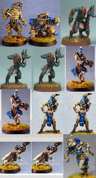 Pharaohs of Vihktora Elfball Team (12 figures) (Metal) PV_ETM